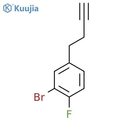 2-bromo-4-(but-3-yn-1-yl)-1-fluorobenzene structure