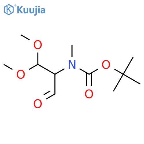 tert-butyl N-(1,1-dimethoxy-3-oxopropan-2-yl)-N-methylcarbamate structure