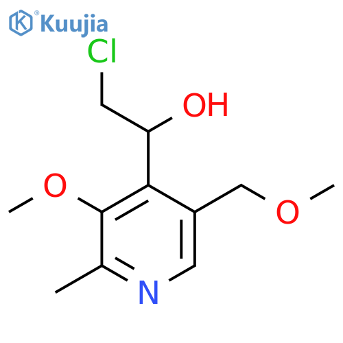2-chloro-1-3-methoxy-5-(methoxymethyl)-2-methylpyridin-4-ylethan-1-ol structure