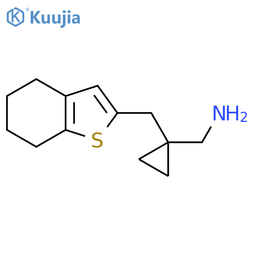 {1-(4,5,6,7-tetrahydro-1-benzothiophen-2-yl)methylcyclopropyl}methanamine structure