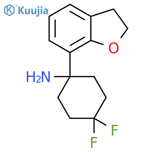 1-(2,3-dihydro-1-benzofuran-7-yl)-4,4-difluorocyclohexan-1-amine structure