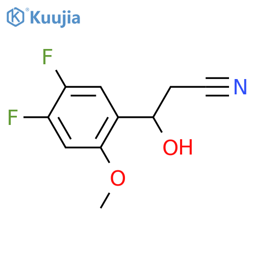 3-(4,5-difluoro-2-methoxyphenyl)-3-hydroxypropanenitrile structure