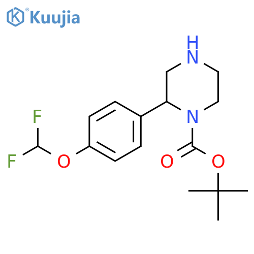 tert-butyl 2-4-(difluoromethoxy)phenylpiperazine-1-carboxylate structure