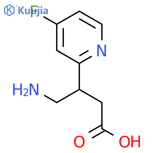 4-amino-3-(4-fluoropyridin-2-yl)butanoic acid structure