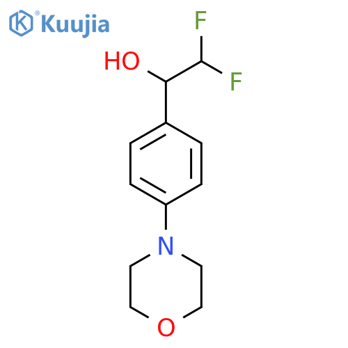 2,2-difluoro-1-4-(morpholin-4-yl)phenylethan-1-ol structure