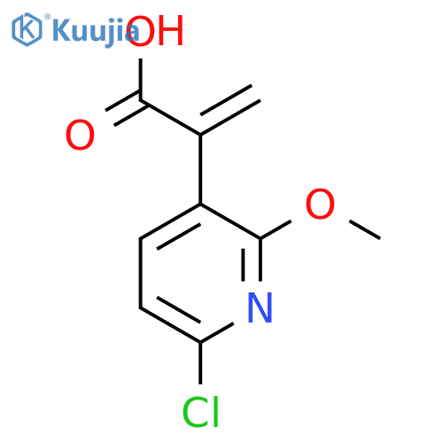 2-(6-chloro-2-methoxypyridin-3-yl)prop-2-enoic acid structure