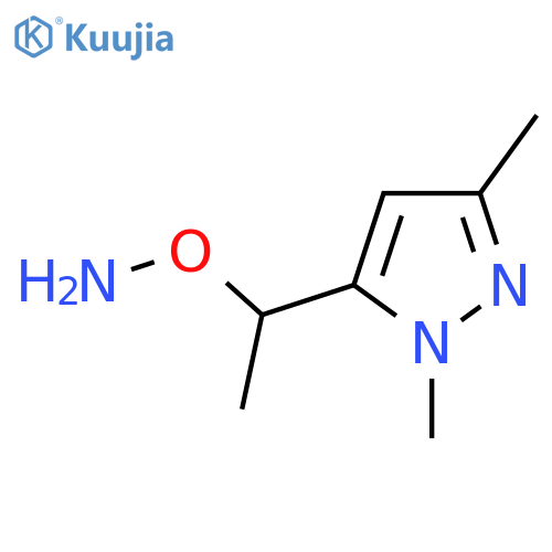 O-1-(1,3-dimethyl-1H-pyrazol-5-yl)ethylhydroxylamine structure