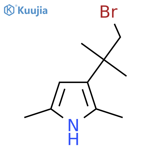 3-(1-bromo-2-methylpropan-2-yl)-2,5-dimethyl-1H-pyrrole structure