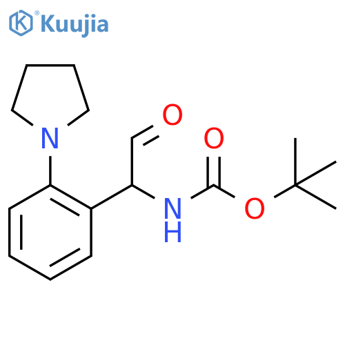 tert-butyl N-{2-oxo-1-2-(pyrrolidin-1-yl)phenylethyl}carbamate structure