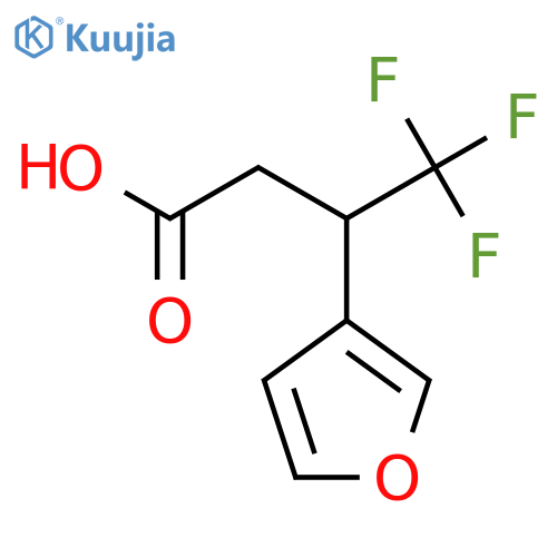 4,4,4-trifluoro-3-(furan-3-yl)butanoic acid structure