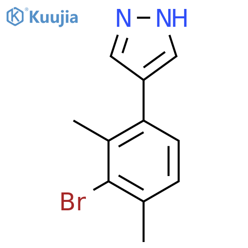 4-(3-bromo-2,4-dimethylphenyl)-1H-pyrazole structure