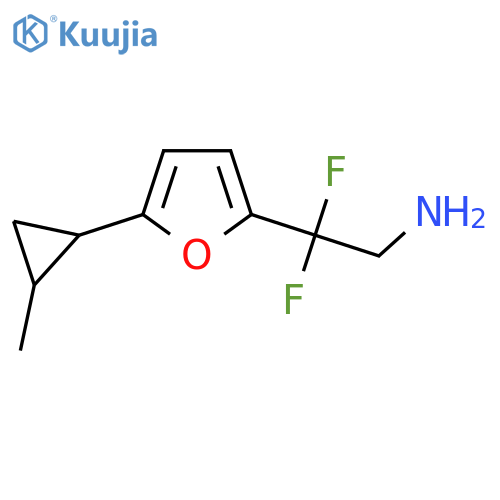 2,2-difluoro-2-5-(2-methylcyclopropyl)furan-2-ylethan-1-amine structure