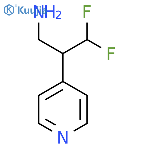 3,3-difluoro-2-(pyridin-4-yl)propan-1-amine structure