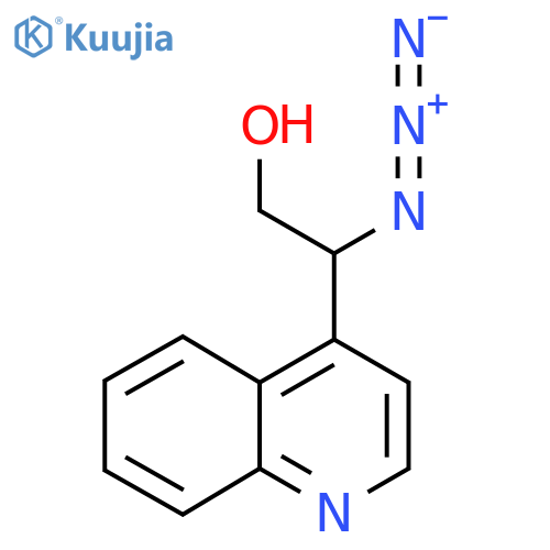 2-azido-2-(quinolin-4-yl)ethan-1-ol structure