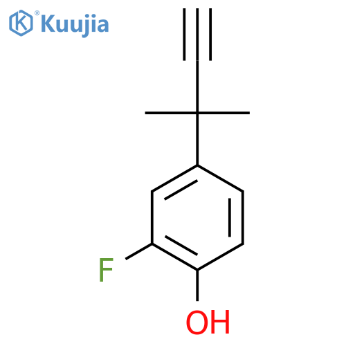 2-fluoro-4-(2-methylbut-3-yn-2-yl)phenol structure
