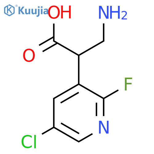 3-amino-2-(5-chloro-2-fluoropyridin-3-yl)propanoic acid structure