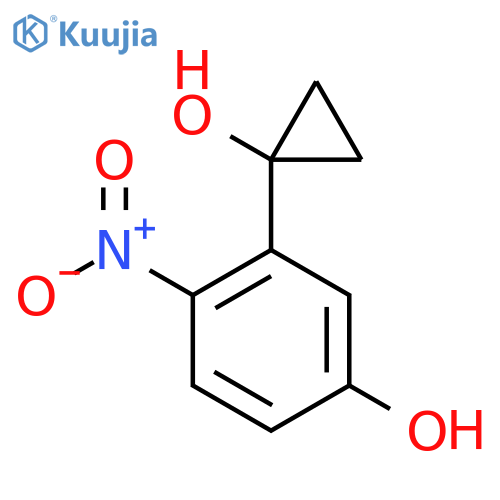 3-(1-hydroxycyclopropyl)-4-nitrophenol structure
