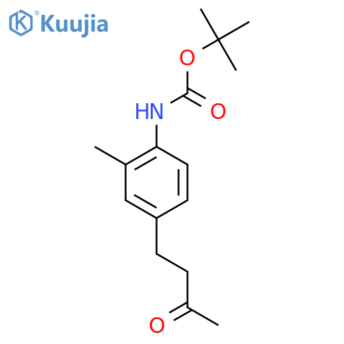 tert-butyl N-2-methyl-4-(3-oxobutyl)phenylcarbamate structure
