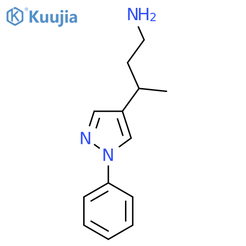 3-(1-phenyl-1H-pyrazol-4-yl)butan-1-amine structure