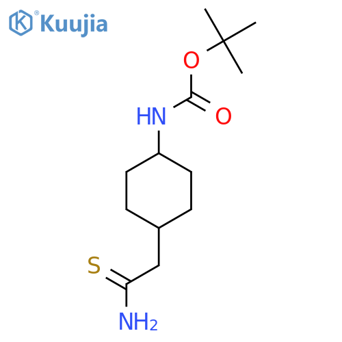 tert-butyl N-4-(carbamothioylmethyl)cyclohexylcarbamate structure