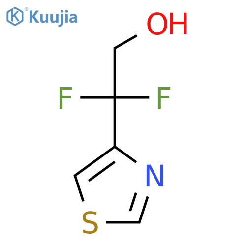 2,2-difluoro-2-(1,3-thiazol-4-yl)ethan-1-ol structure