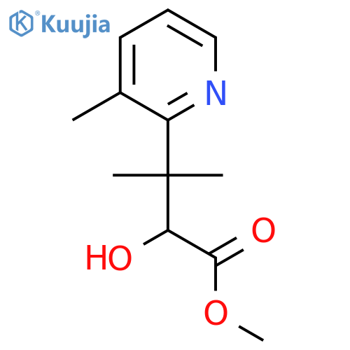 methyl 2-hydroxy-3-methyl-3-(3-methylpyridin-2-yl)butanoate structure
