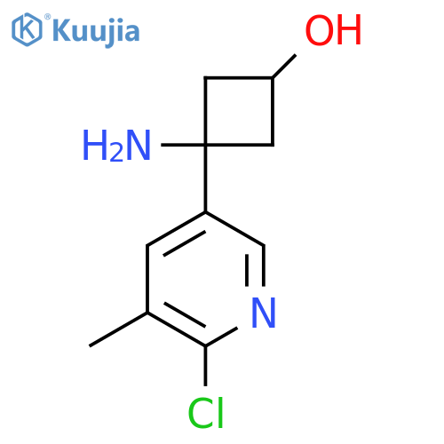 3-amino-3-(6-chloro-5-methylpyridin-3-yl)cyclobutan-1-ol structure