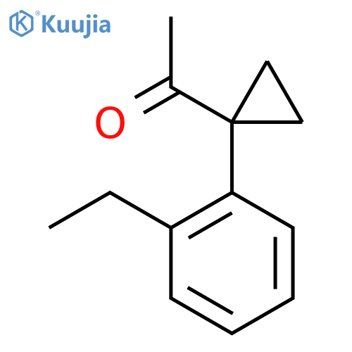 1-1-(2-ethylphenyl)cyclopropylethan-1-one structure