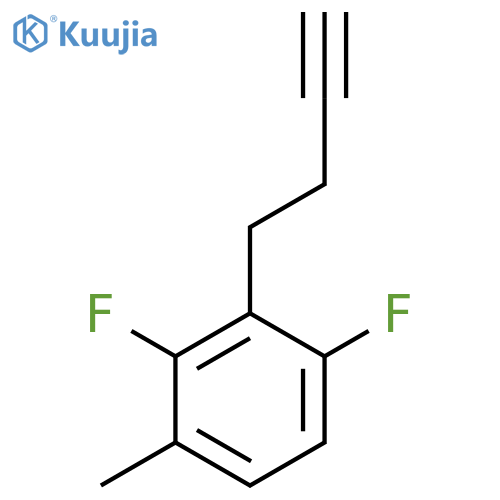 2-(but-3-yn-1-yl)-1,3-difluoro-4-methylbenzene structure