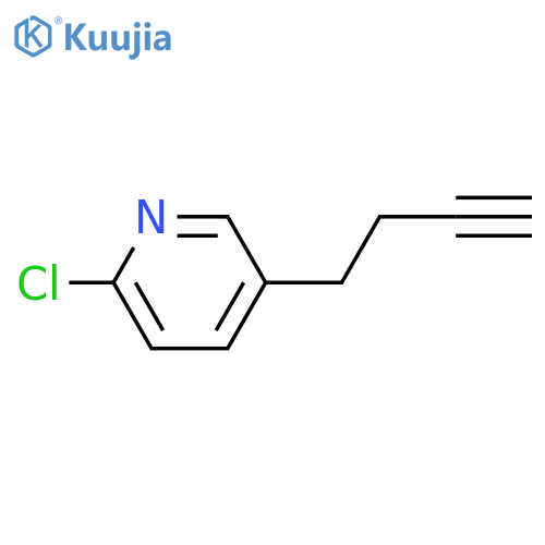 5-(but-3-yn-1-yl)-2-chloropyridine structure