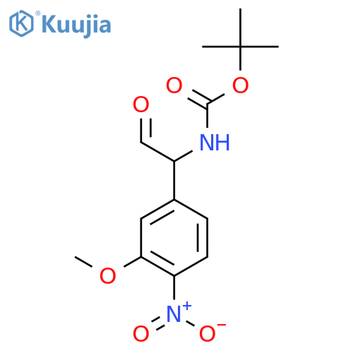 tert-butyl N-1-(3-methoxy-4-nitrophenyl)-2-oxoethylcarbamate structure