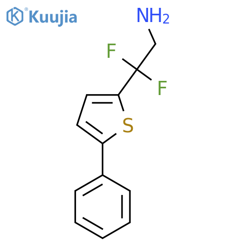 2,2-difluoro-2-(5-phenylthiophen-2-yl)ethan-1-amine structure