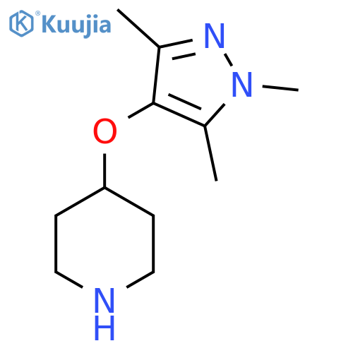 4-(trimethyl-1H-pyrazol-4-yl)oxypiperidine structure