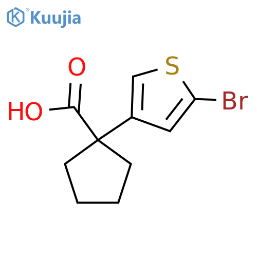 1-(5-bromothiophen-3-yl)cyclopentane-1-carboxylic acid structure