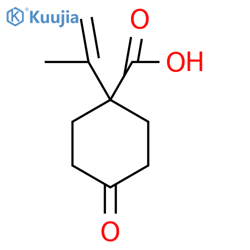 4-oxo-1-(prop-1-en-2-yl)cyclohexane-1-carboxylic acid structure
