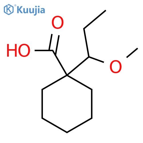 1-(1-methoxypropyl)cyclohexane-1-carboxylic acid structure