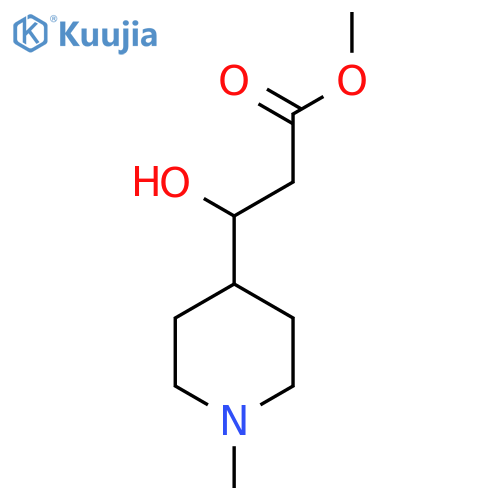 methyl 3-hydroxy-3-(1-methylpiperidin-4-yl)propanoate structure