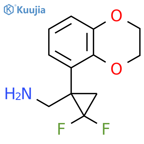 1-(2,3-dihydro-1,4-benzodioxin-5-yl)-2,2-difluorocyclopropylmethanamine structure