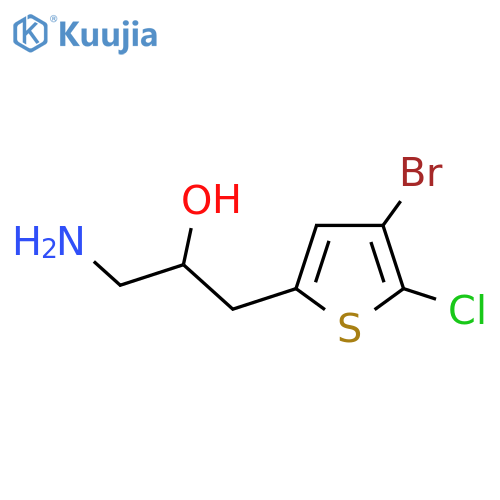 1-amino-3-(4-bromo-5-chlorothiophen-2-yl)propan-2-ol structure