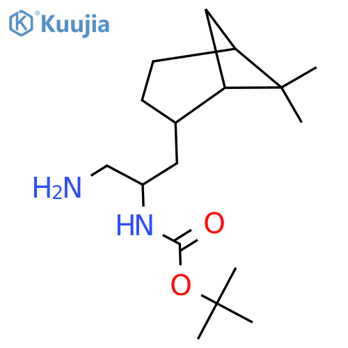 tert-butyl N-(1-amino-3-{6,6-dimethylbicyclo3.1.1heptan-2-yl}propan-2-yl)carbamate structure