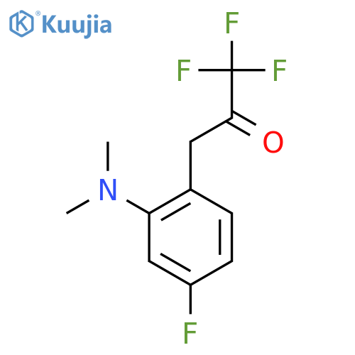 3-2-(dimethylamino)-4-fluorophenyl-1,1,1-trifluoropropan-2-one structure