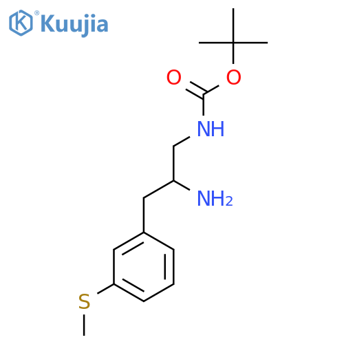 tert-butyl N-{2-amino-3-3-(methylsulfanyl)phenylpropyl}carbamate structure