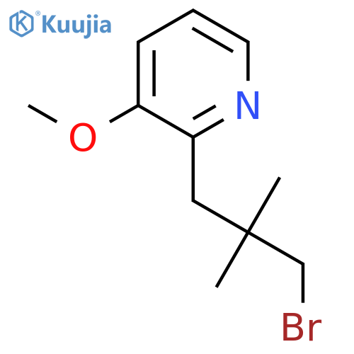 2-(3-bromo-2,2-dimethylpropyl)-3-methoxypyridine structure