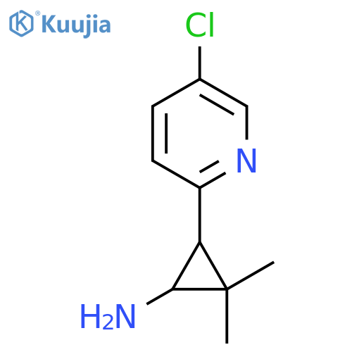 3-(5-chloropyridin-2-yl)-2,2-dimethylcyclopropan-1-amine structure