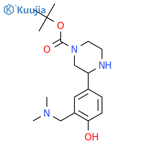 tert-butyl 3-{3-(dimethylamino)methyl-4-hydroxyphenyl}piperazine-1-carboxylate structure