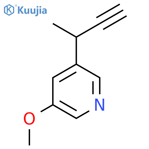 3-(but-3-yn-2-yl)-5-methoxypyridine structure
