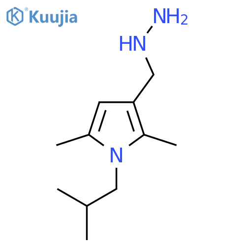 3-(hydrazinylmethyl)-2,5-dimethyl-1-(2-methylpropyl)-1H-pyrrole structure