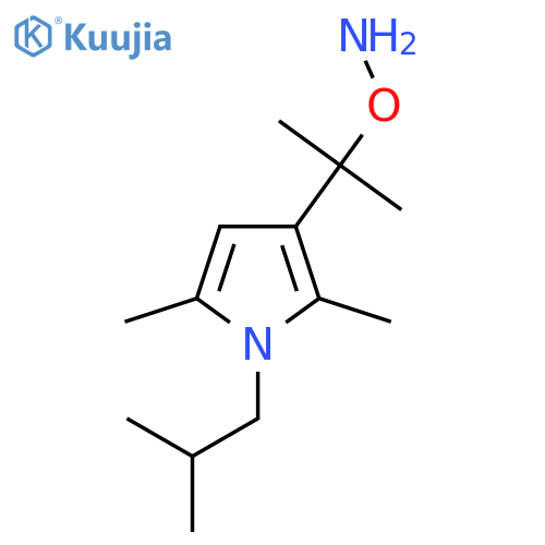 O-{2-2,5-dimethyl-1-(2-methylpropyl)-1H-pyrrol-3-ylpropan-2-yl}hydroxylamine structure