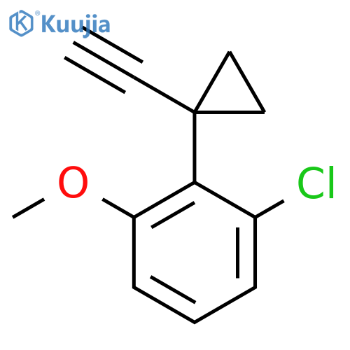 1-chloro-2-(1-ethynylcyclopropyl)-3-methoxybenzene structure