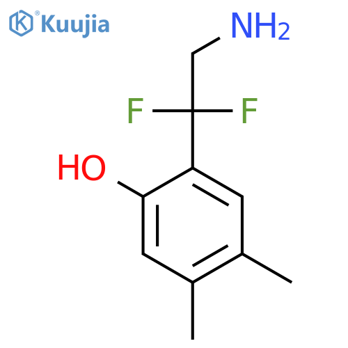 2-(2-amino-1,1-difluoroethyl)-4,5-dimethylphenol structure